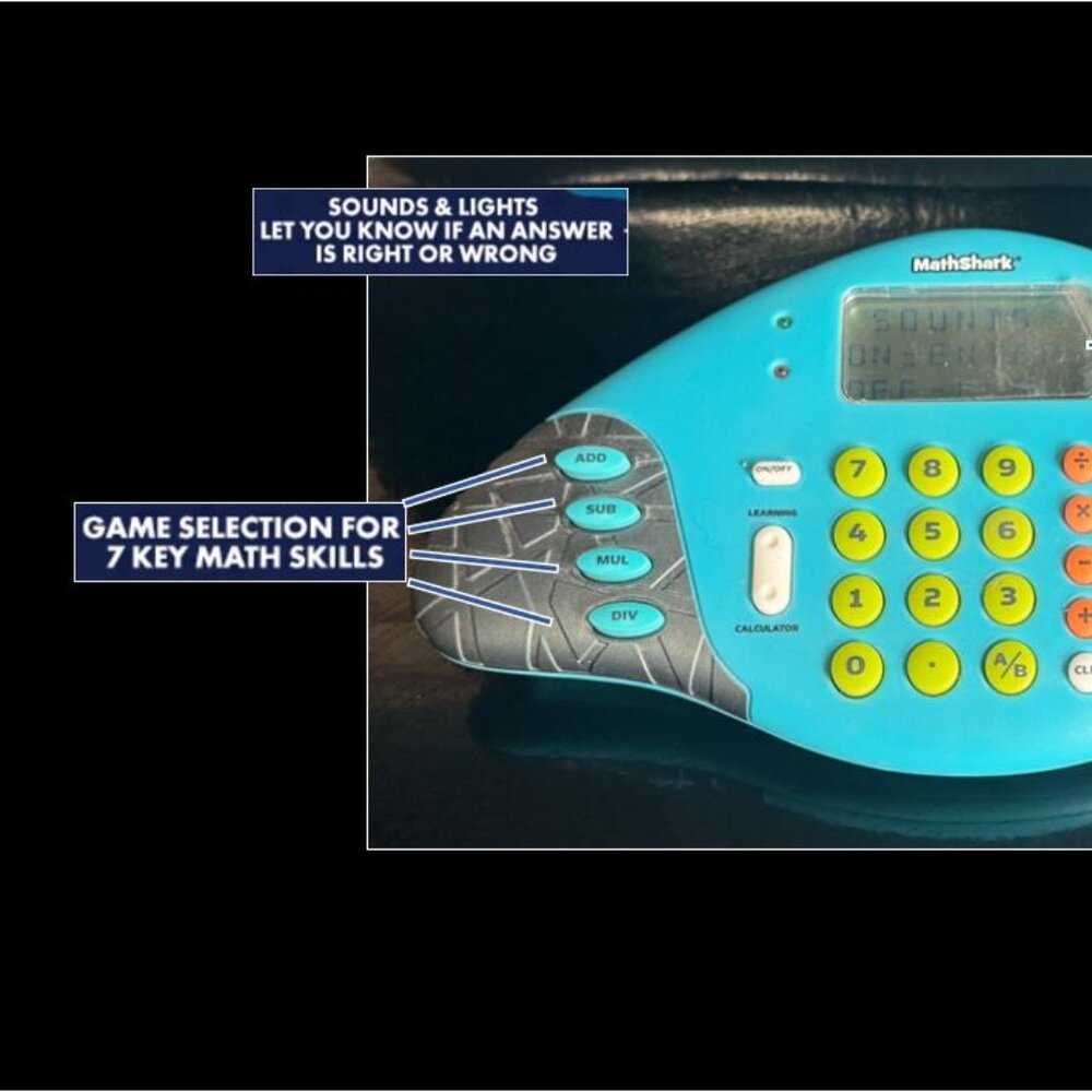 NEW!_MathShark Digital Math Game, Handheld Electronic Math Learning Game, Age 6+ - Picture 7 of 9